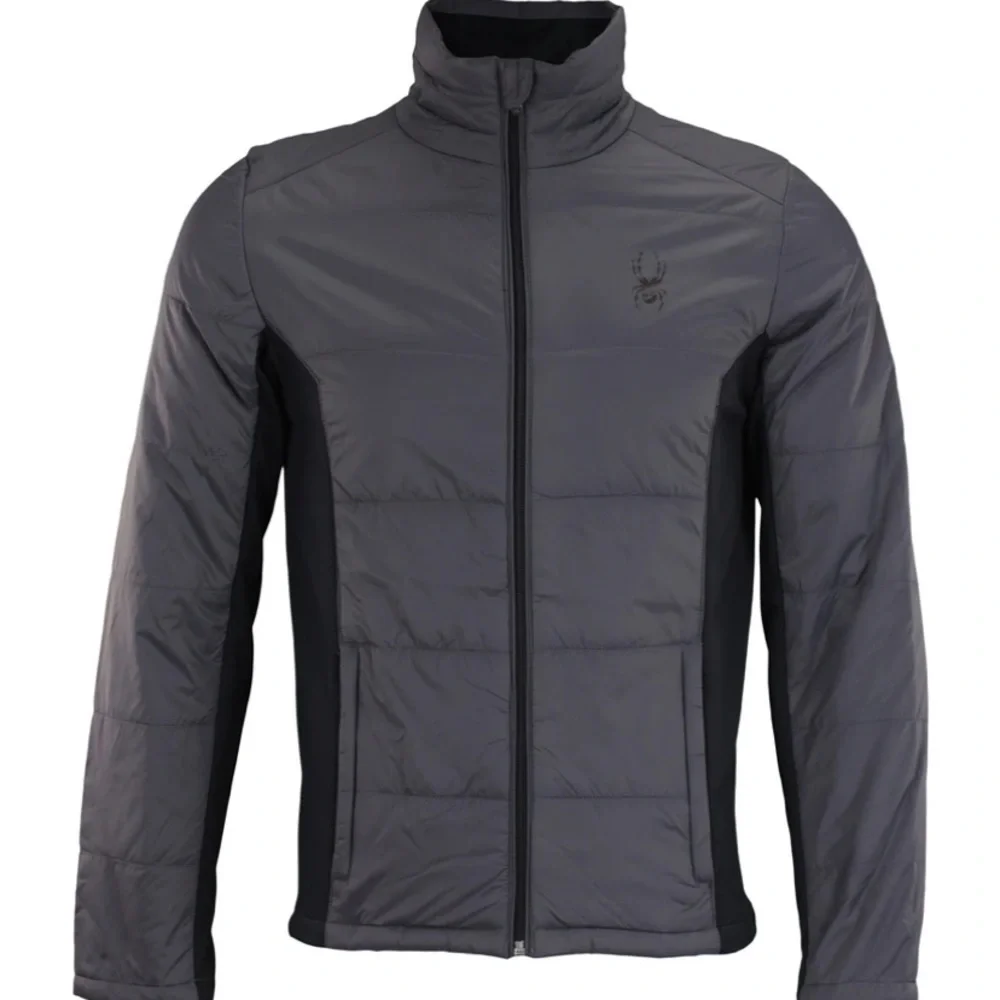 🆕 ✨Spyder Men's Full Zip Hybrid Puffer Jacket - Grey